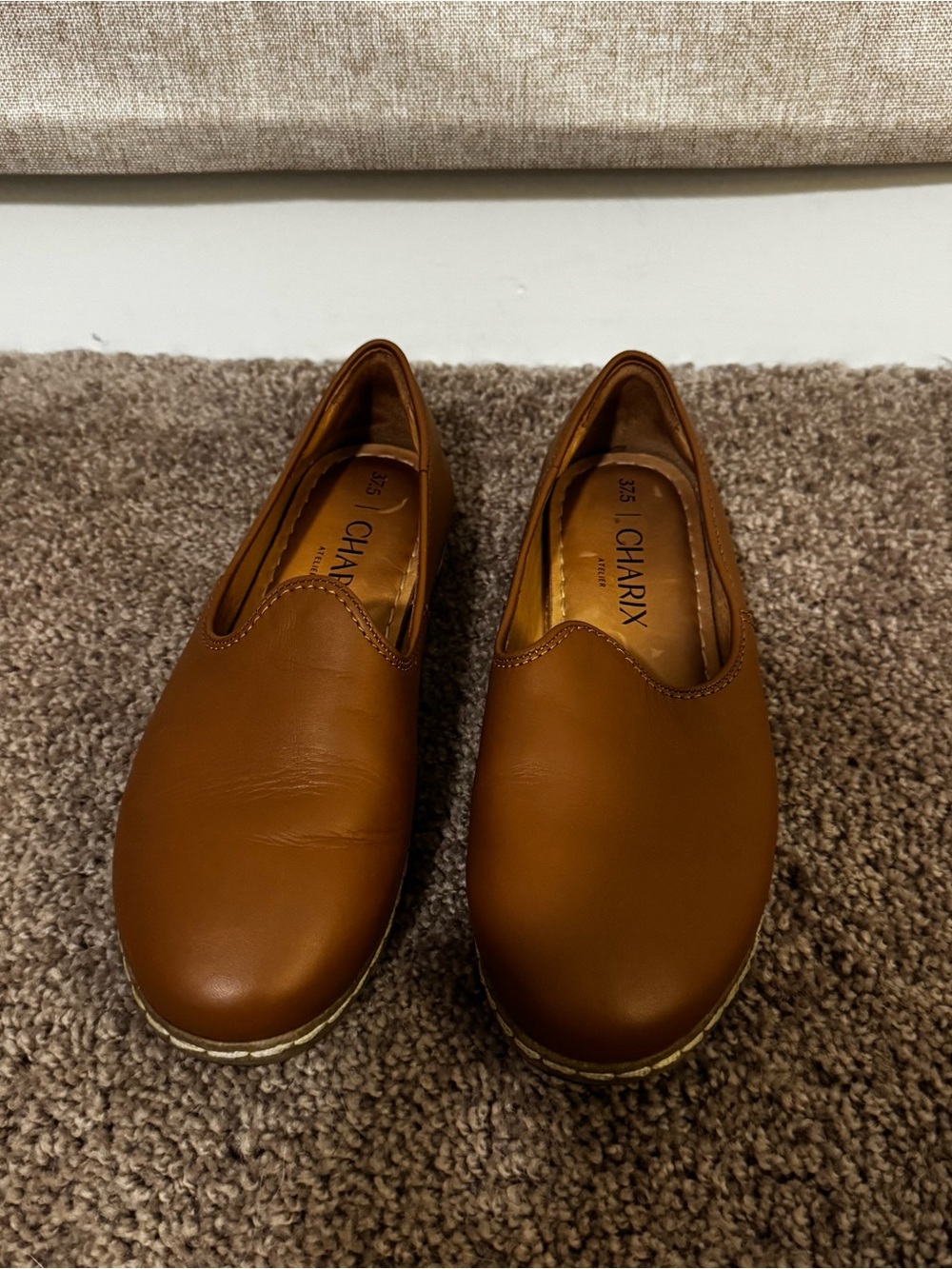 Charix Camel Leather Slip On